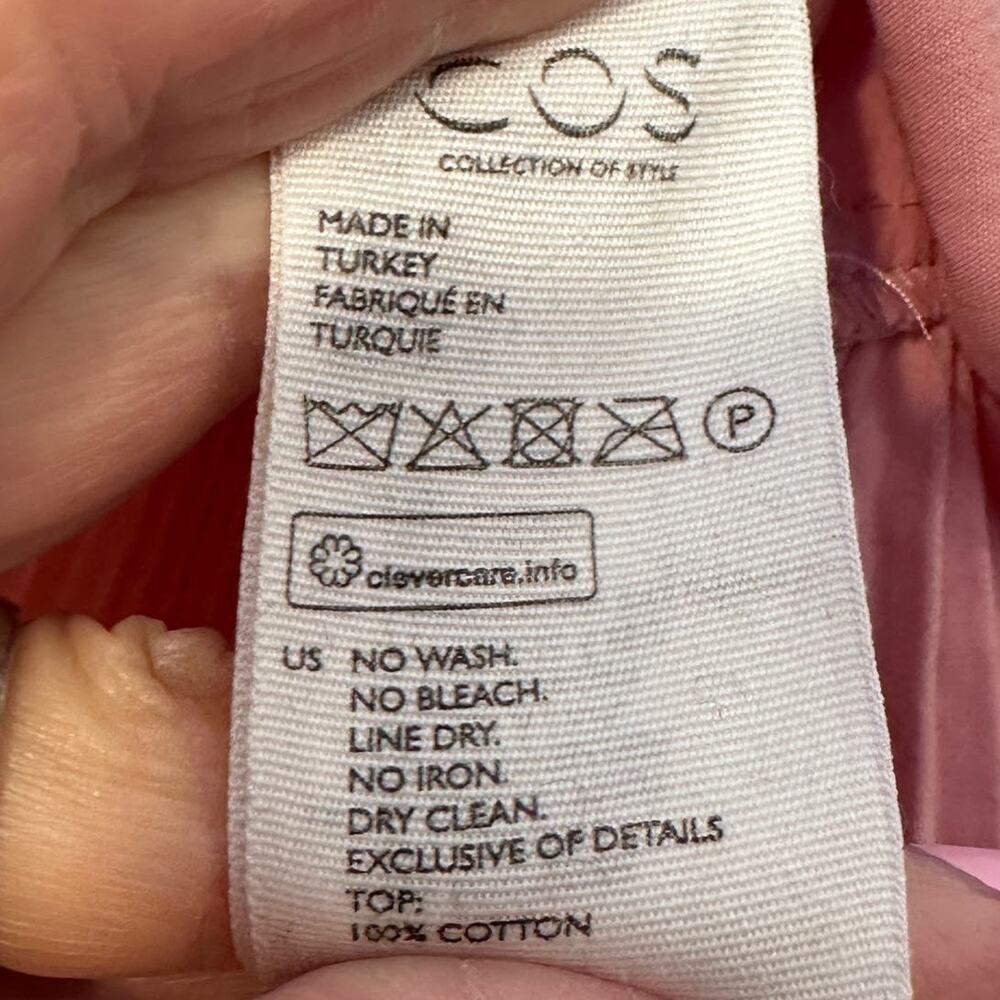 COS Pleat Panelled Cotton Top size 10 - Picture 6 of 9